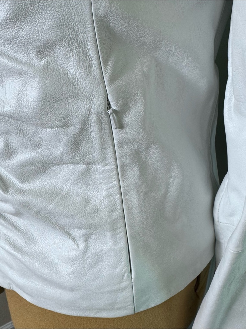 Wilsons Leather Maxima White Genuine Leather Jacket Size Large - Picture 6 of 10